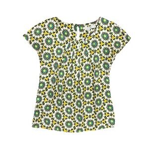 Boden Blouse Women’s Size 4 US Ivory Yellow Floral Ravello Top